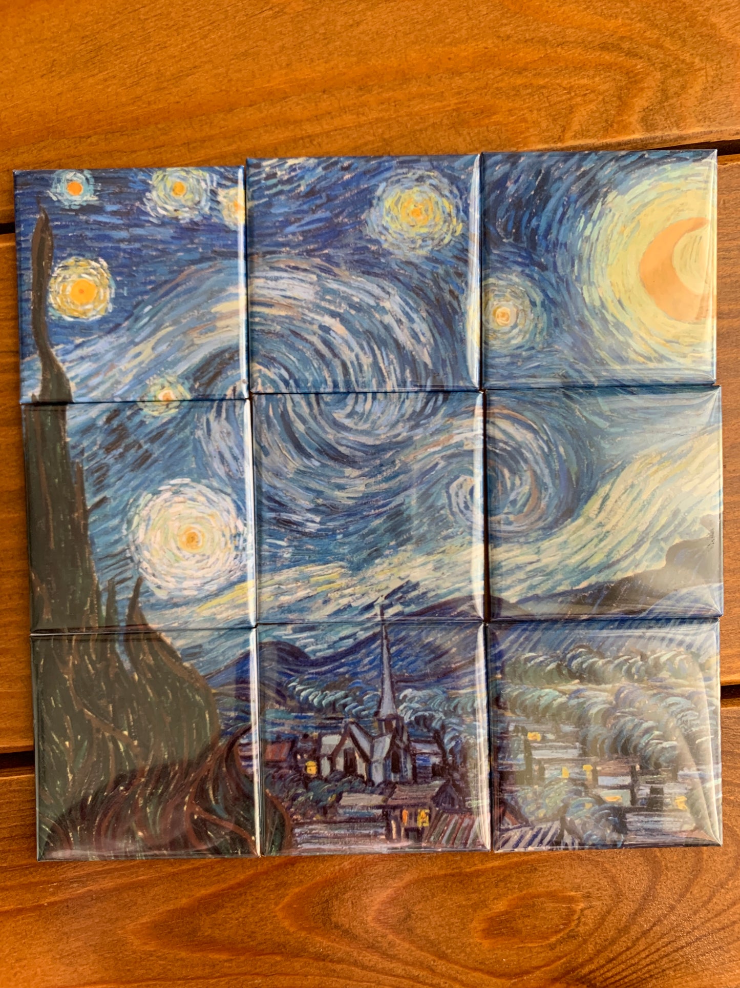 La noche estrellada de Vincent Van Gogh de 9 imanes