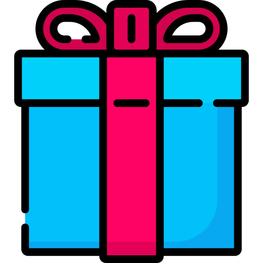 Ícono de regalo envuelto, representación de obsequio y valor entregado.